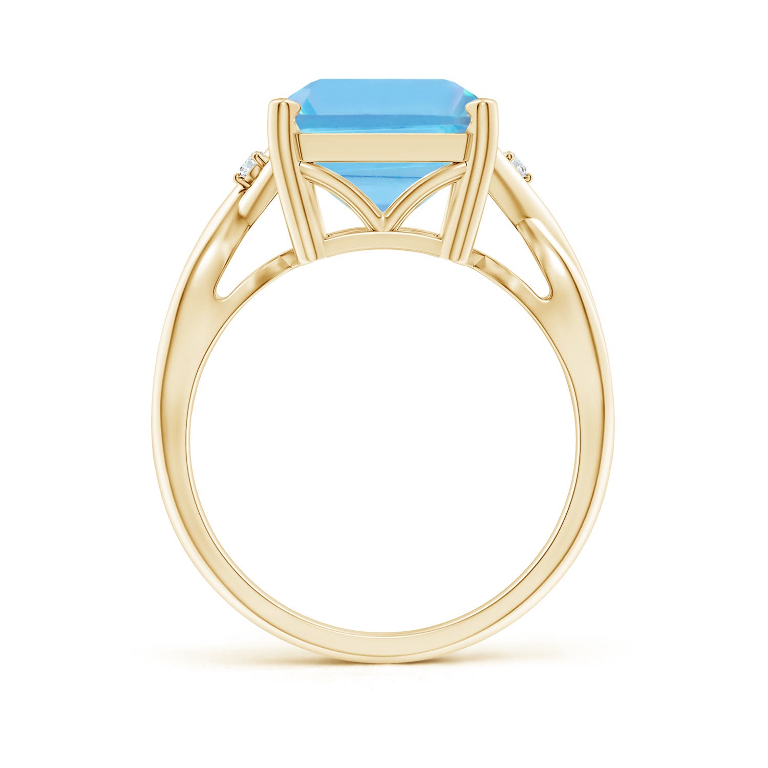 A - Swiss Blue Topaz / 10.03 CT / 14 KT Yellow Gold