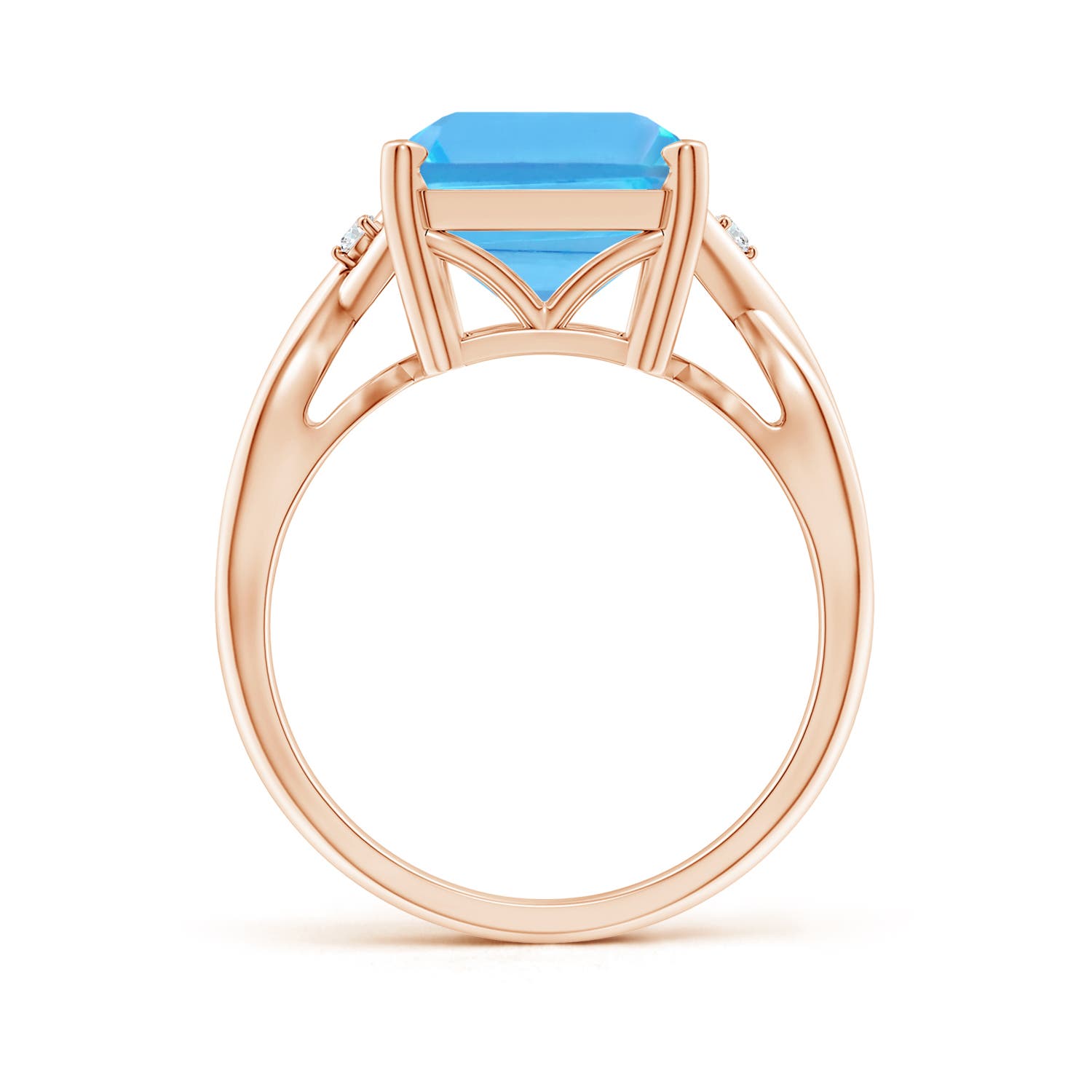 AA - Swiss Blue Topaz / 10.03 CT / 14 KT Rose Gold