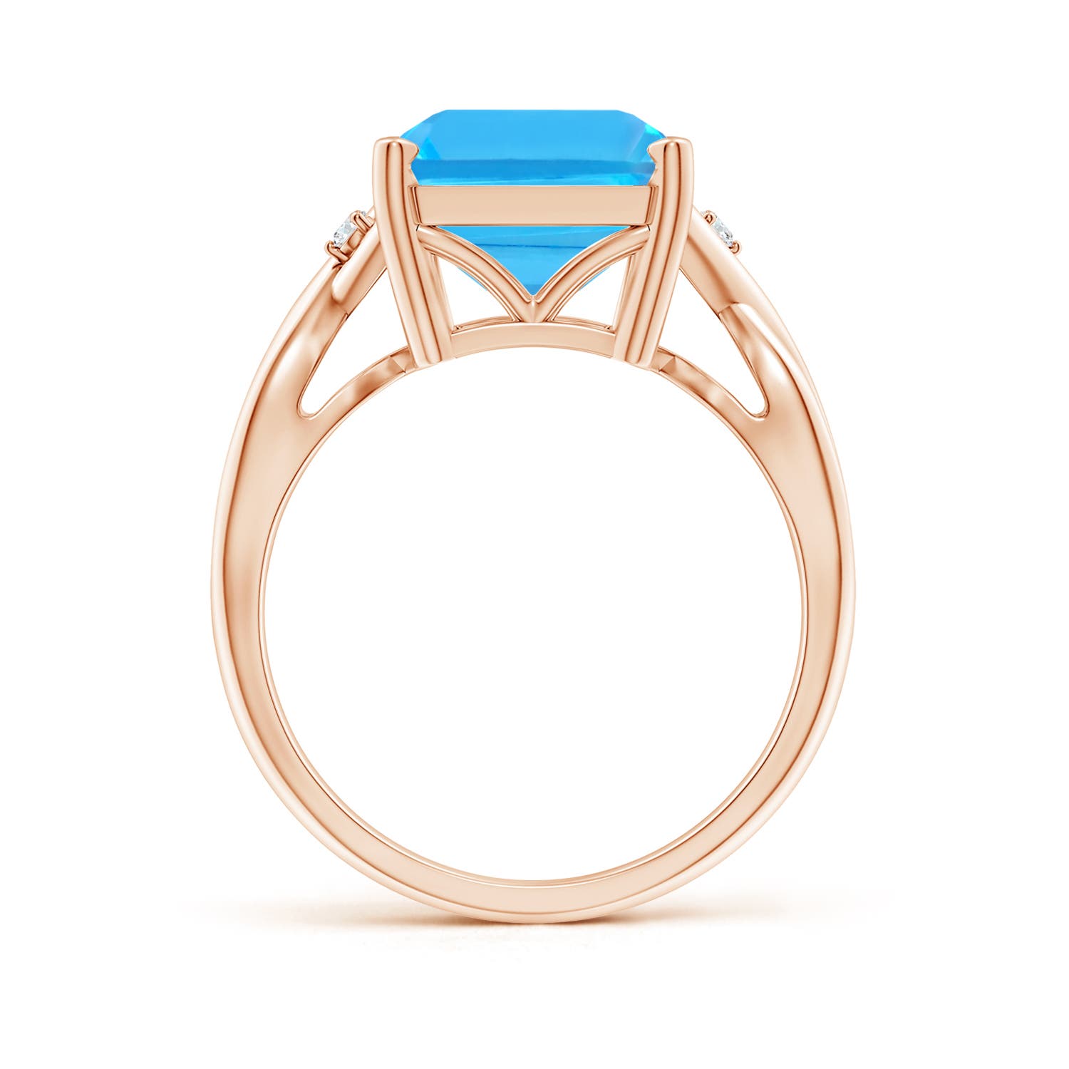 AAA - Swiss Blue Topaz / 10.03 CT / 14 KT Rose Gold