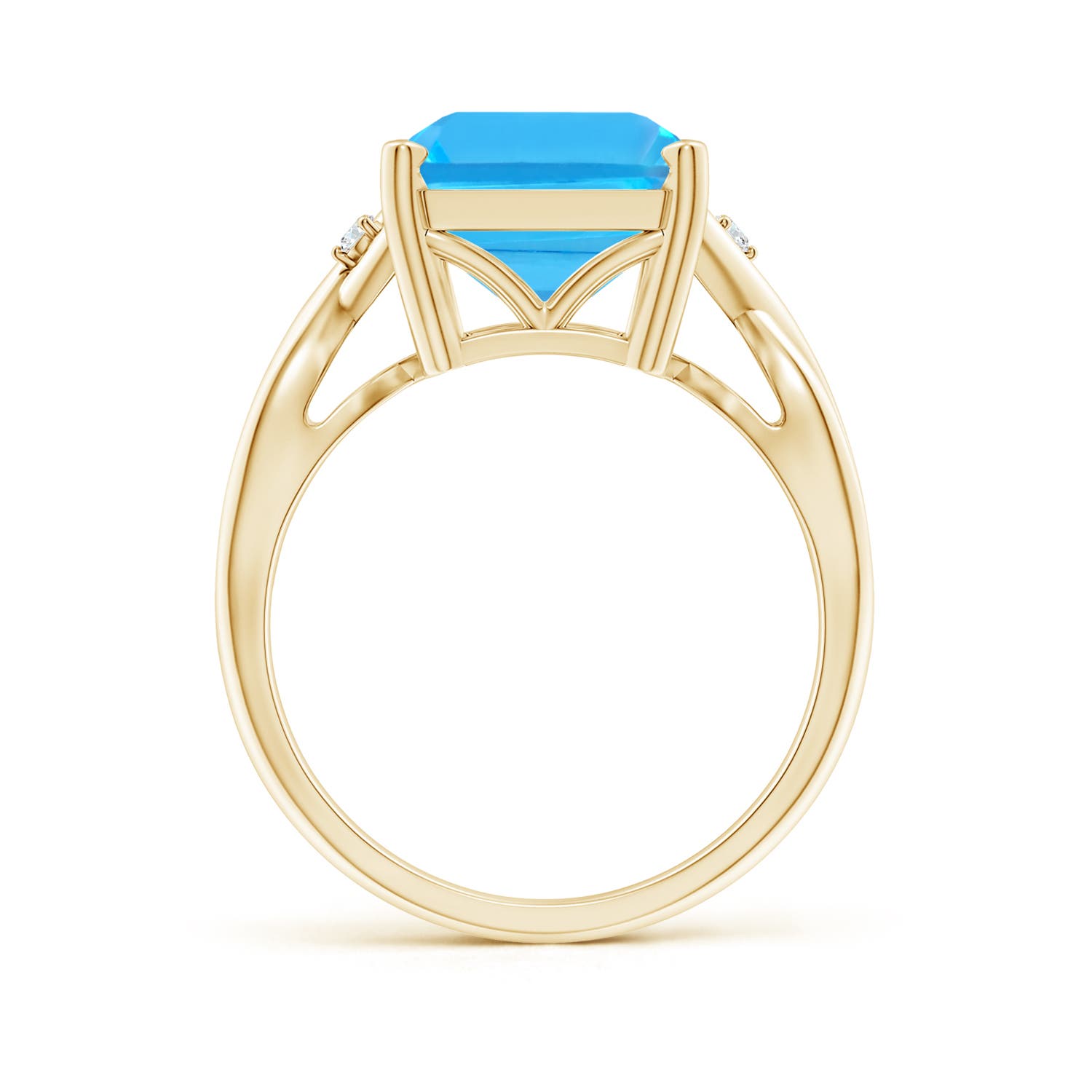 AAA - Swiss Blue Topaz / 10.03 CT / 14 KT Yellow Gold