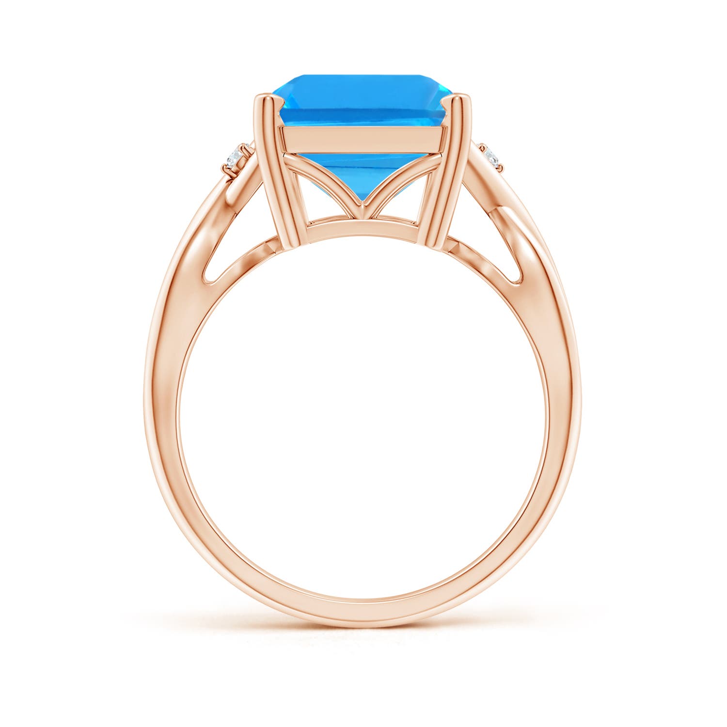 AAAA - Swiss Blue Topaz / 10.03 CT / 14 KT Rose Gold