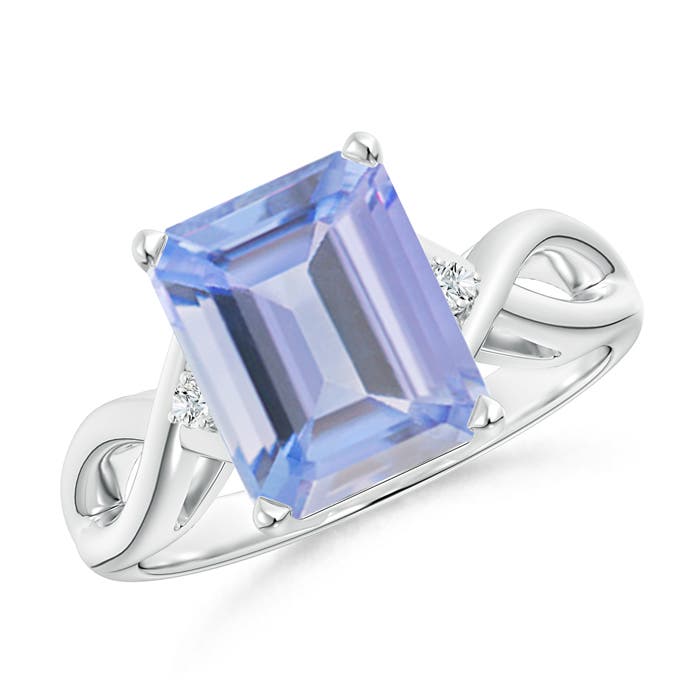 A - Tanzanite / 3.18 CT / 14 KT White Gold