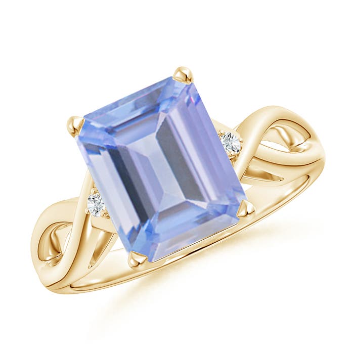 A - Tanzanite / 3.18 CT / 14 KT Yellow Gold