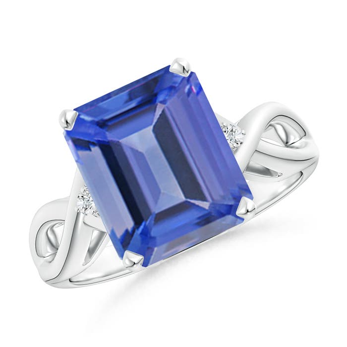 AA - Tanzanite / 5.43 CT / 14 KT White Gold