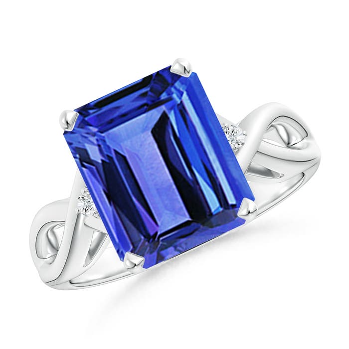 AAA - Tanzanite / 5.43 CT / 14 KT White Gold