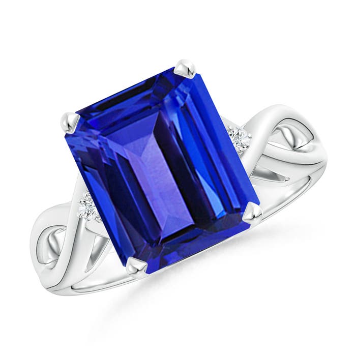 AAAA - Tanzanite / 5.43 CT / 14 KT White Gold