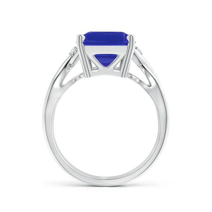 AAAA - Tanzanite / 5.43 CT / 14 KT White Gold