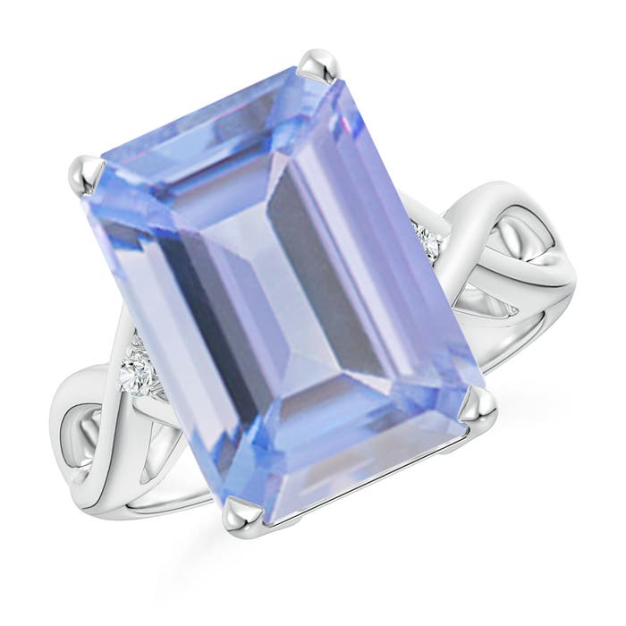 A - Tanzanite / 7.03 CT / 14 KT White Gold