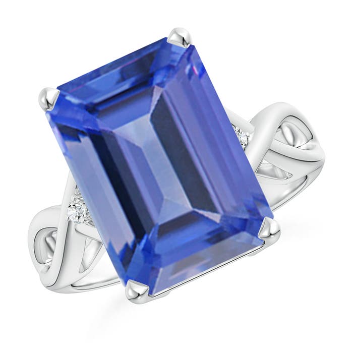 AA - Tanzanite / 7.03 CT / 14 KT White Gold