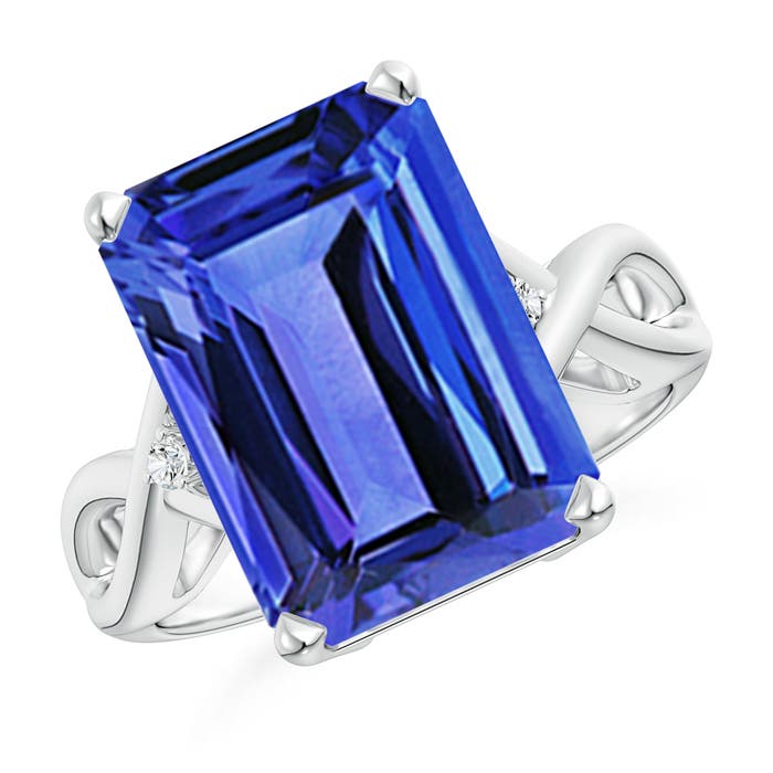 AAA - Tanzanite / 7.03 CT / 14 KT White Gold