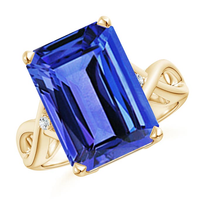 AAA - Tanzanite / 7.03 CT / 14 KT Yellow Gold