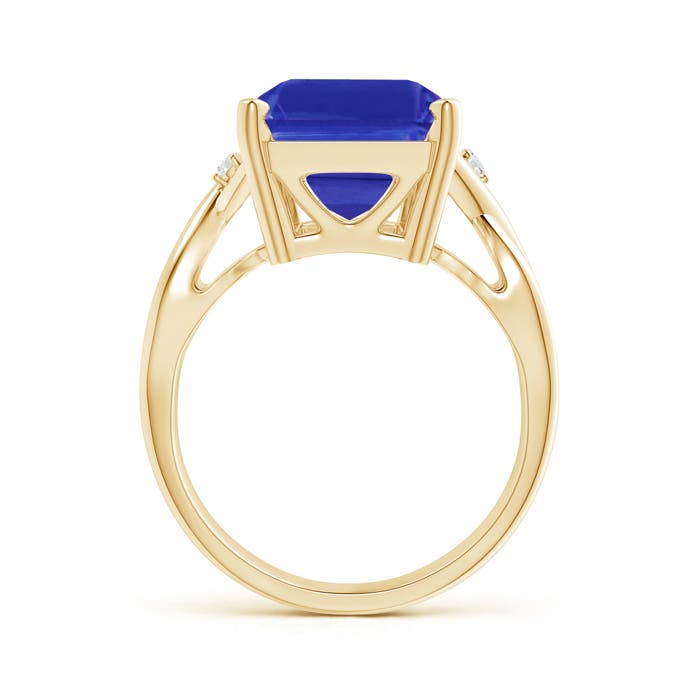 AAAA - Tanzanite / 7.03 CT / 14 KT Yellow Gold