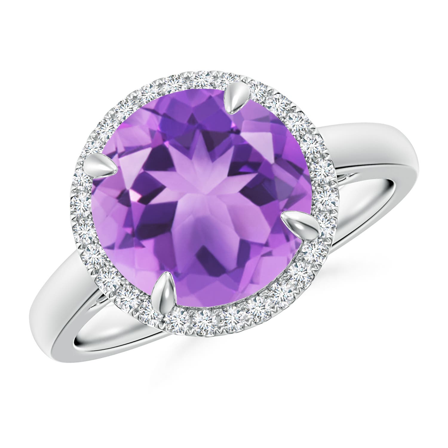 A - Amethyst / 3.37 CT / 14 KT White Gold