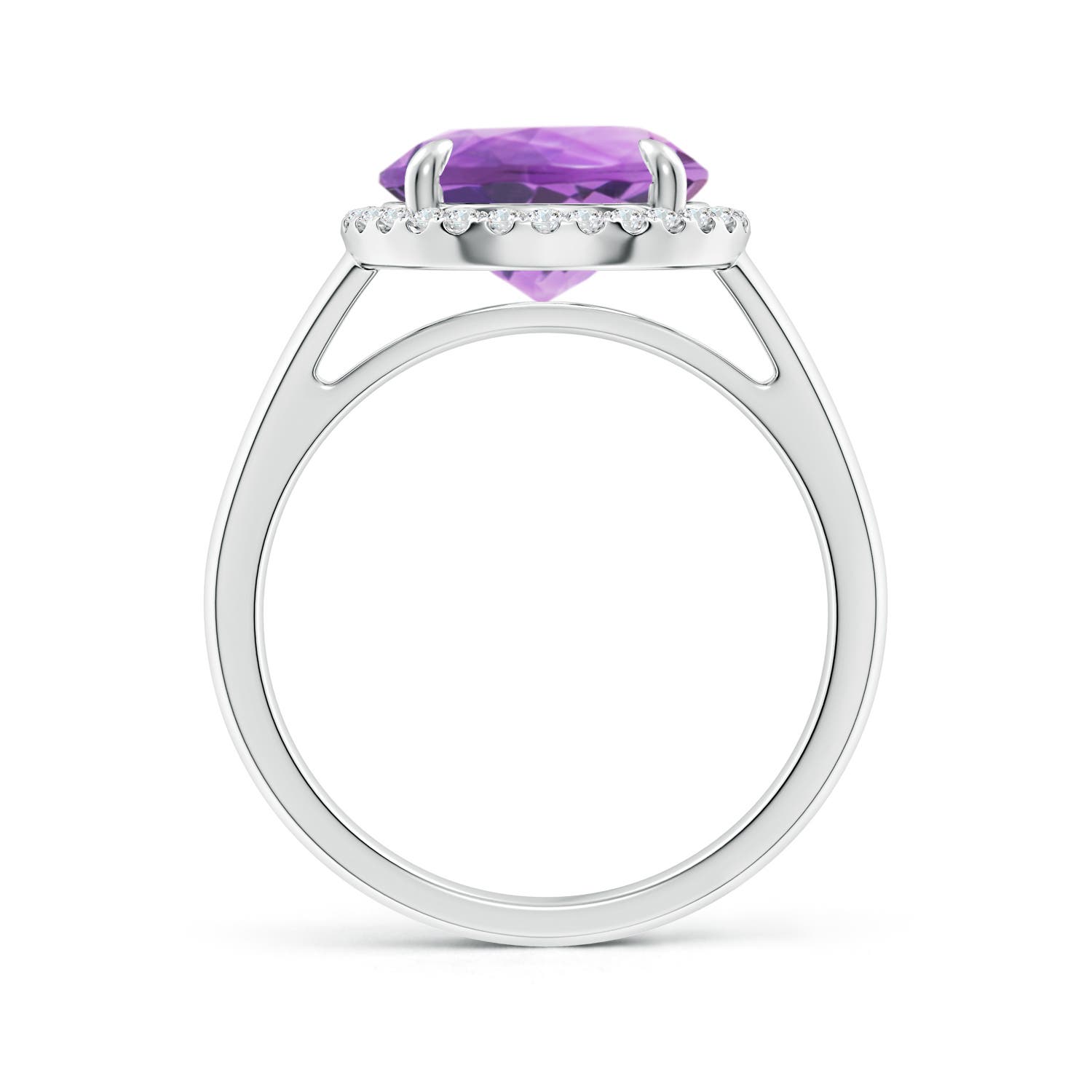 A - Amethyst / 3.37 CT / 14 KT White Gold