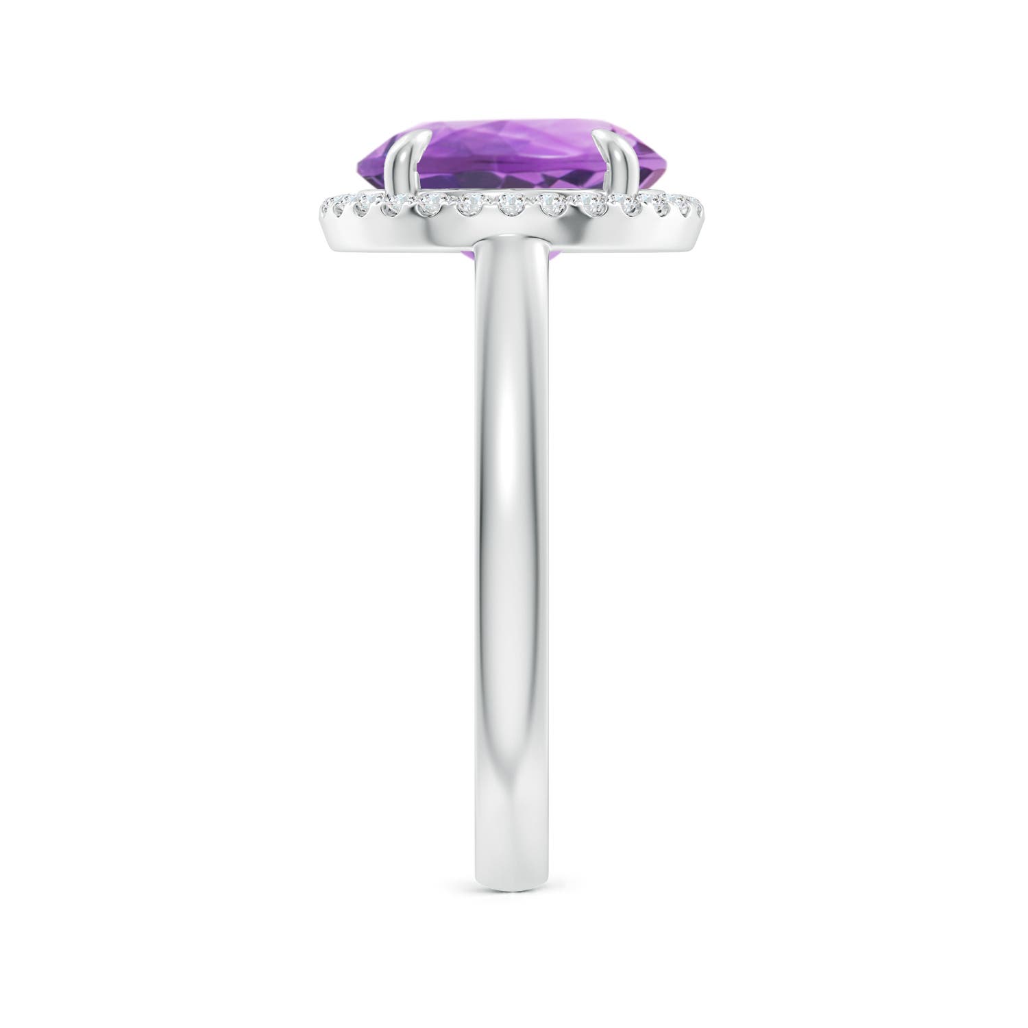 A - Amethyst / 3.37 CT / 14 KT White Gold