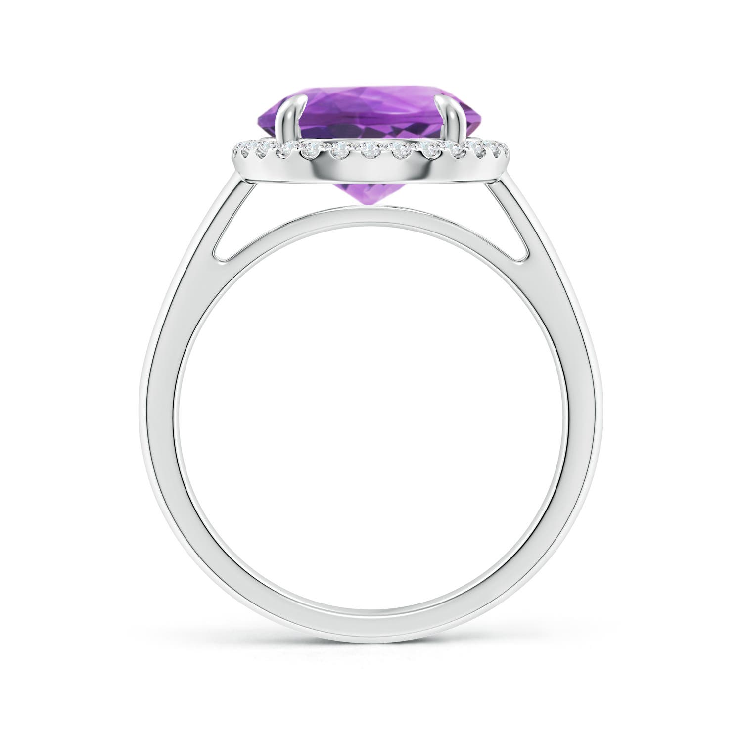 AA - Amethyst / 3.37 CT / 14 KT White Gold