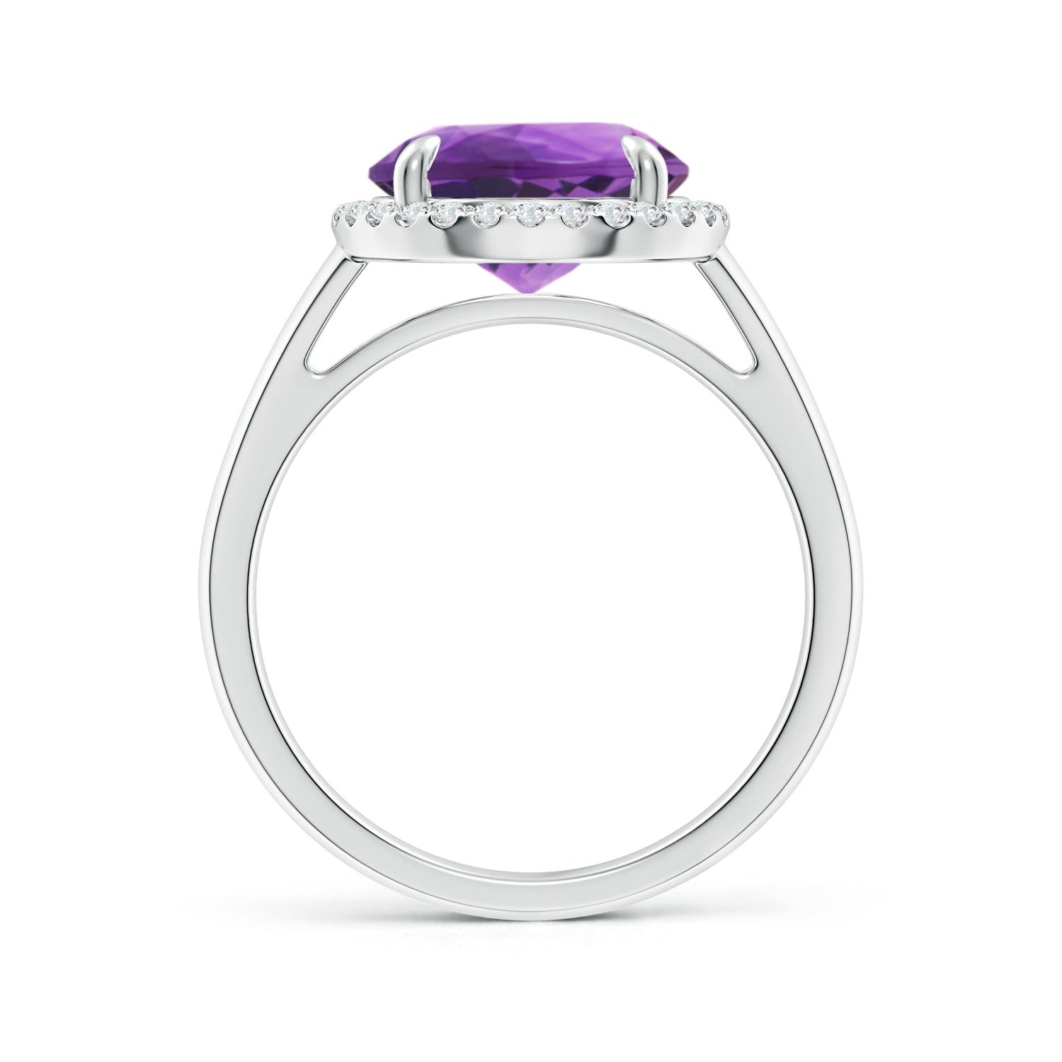 AAA - Amethyst / 3.37 CT / 14 KT White Gold