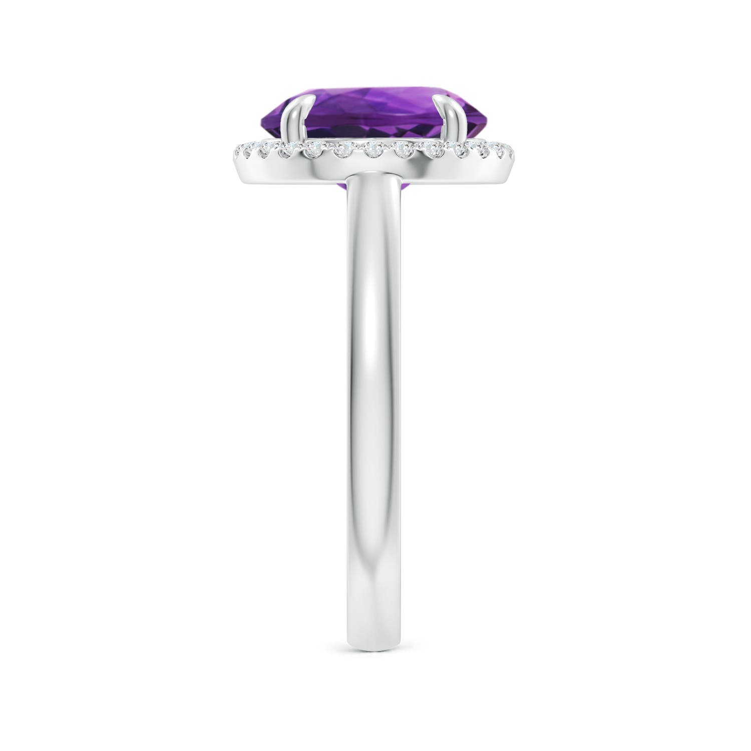 AAAA - Amethyst / 3.37 CT / 14 KT White Gold