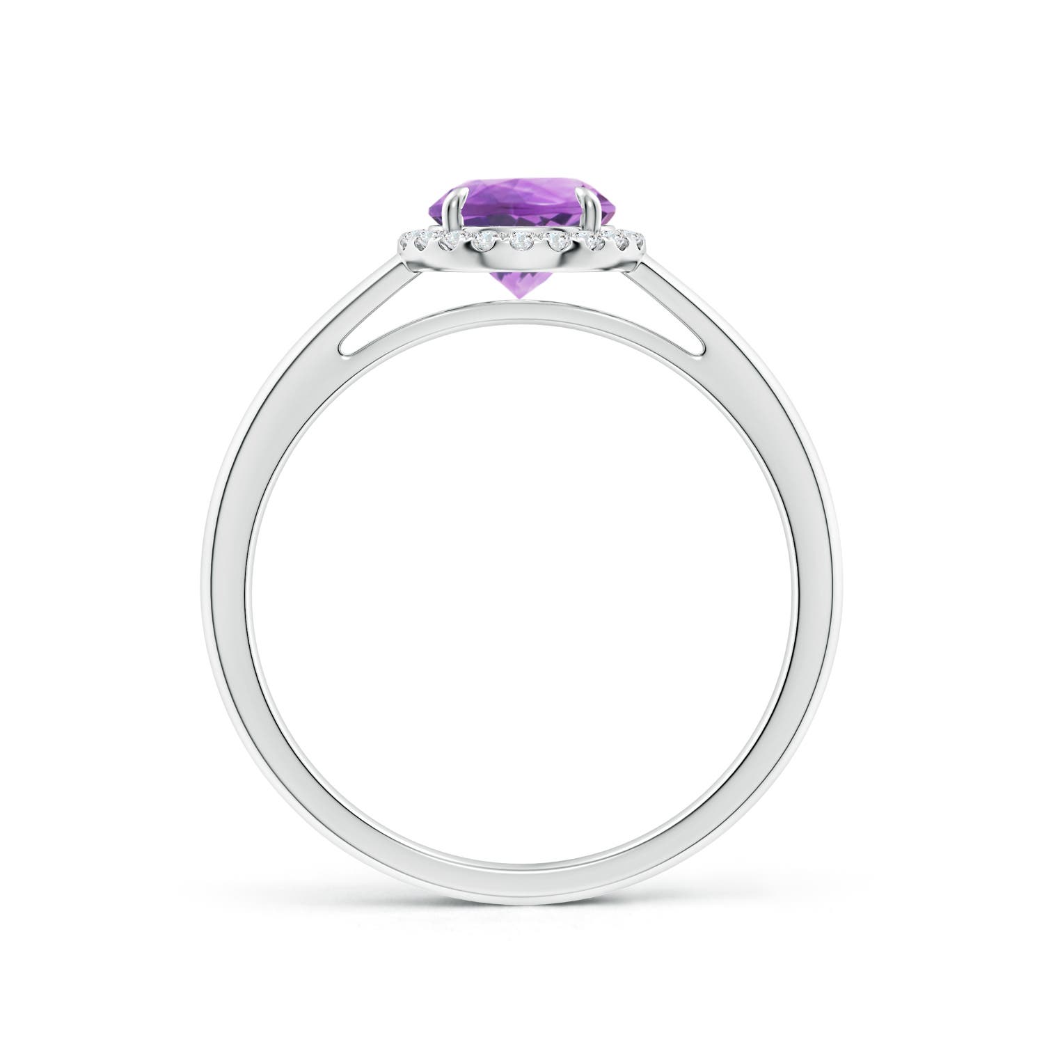 A - Amethyst / 0.9 CT / 14 KT White Gold