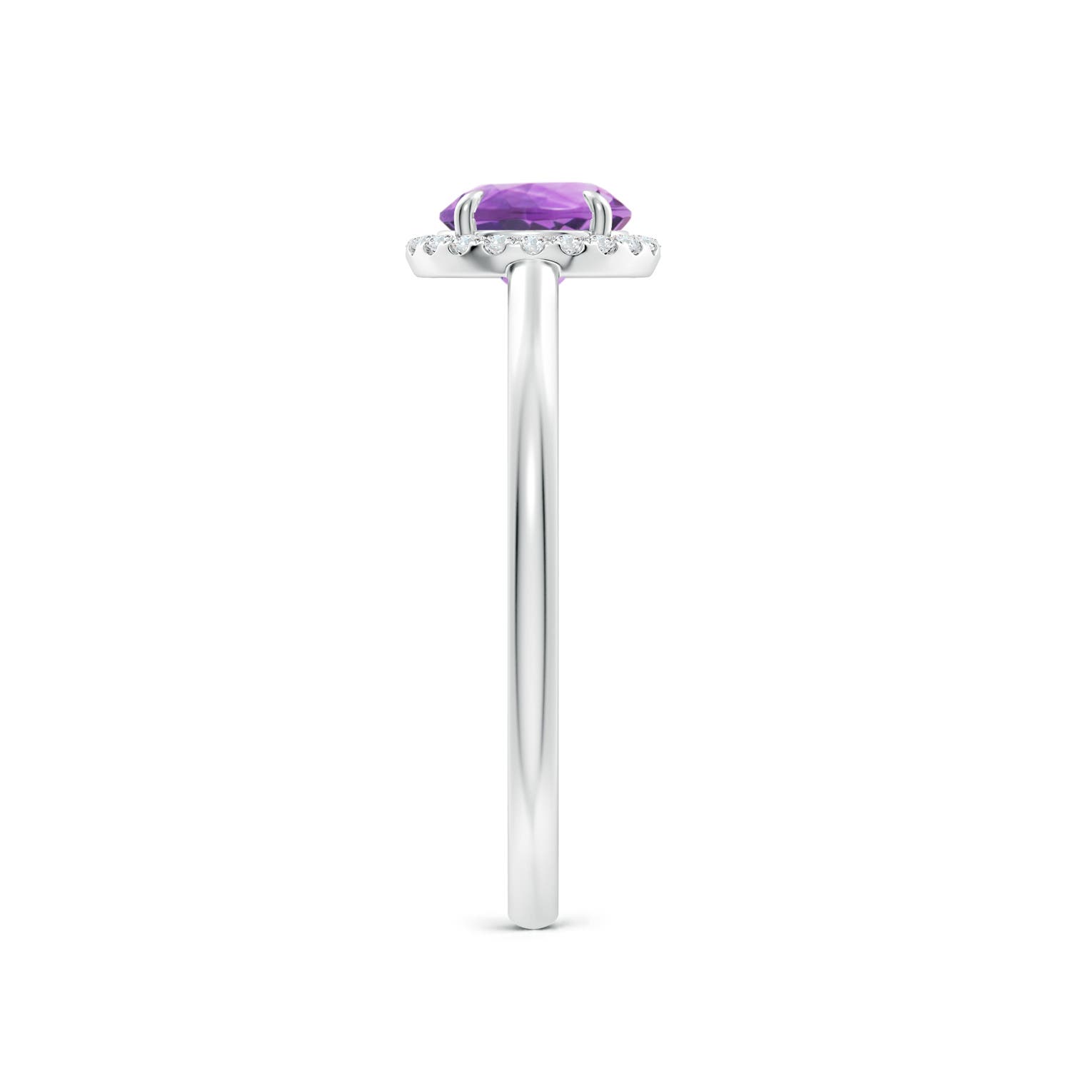 A - Amethyst / 0.9 CT / 14 KT White Gold