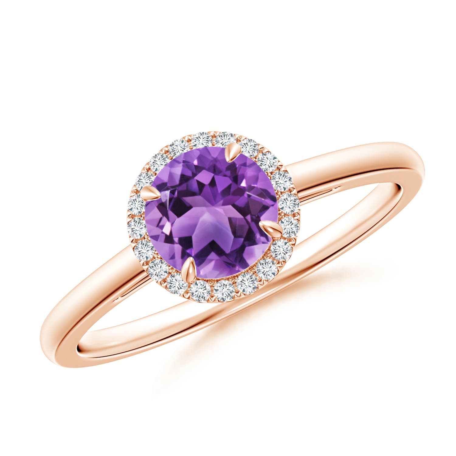 AA - Amethyst / 0.9 CT / 14 KT Rose Gold