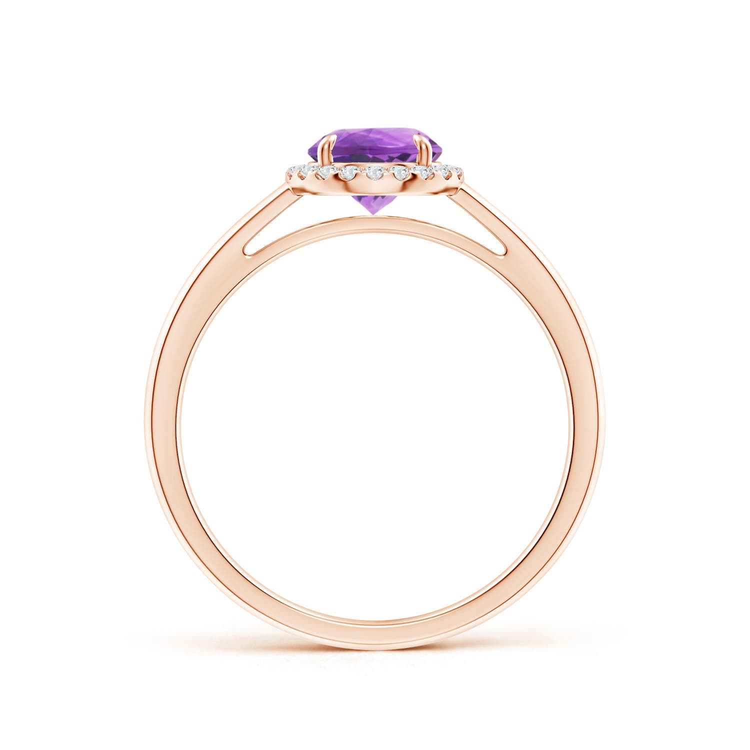 AA - Amethyst / 0.9 CT / 14 KT Rose Gold