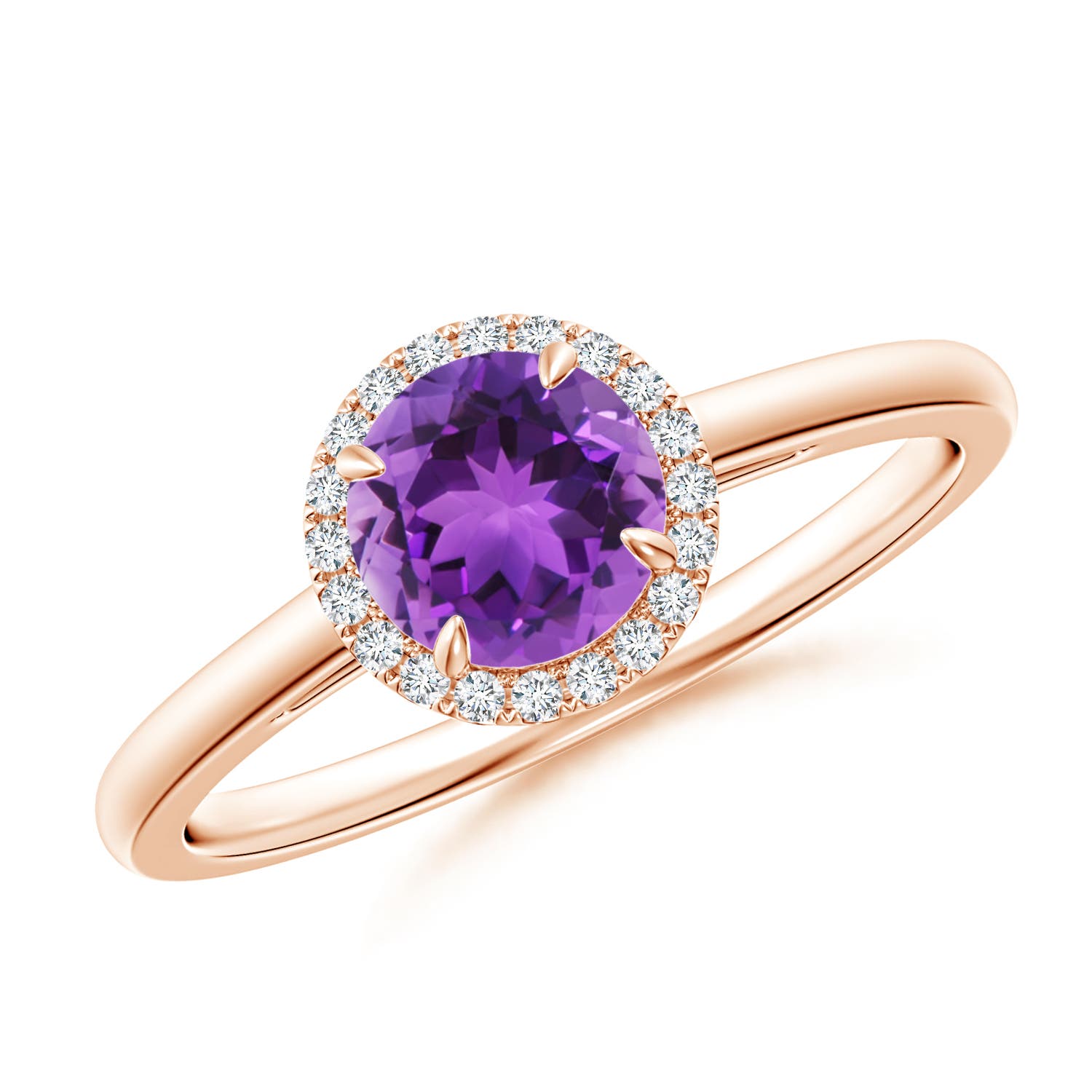 AAA - Amethyst / 0.9 CT / 14 KT Rose Gold