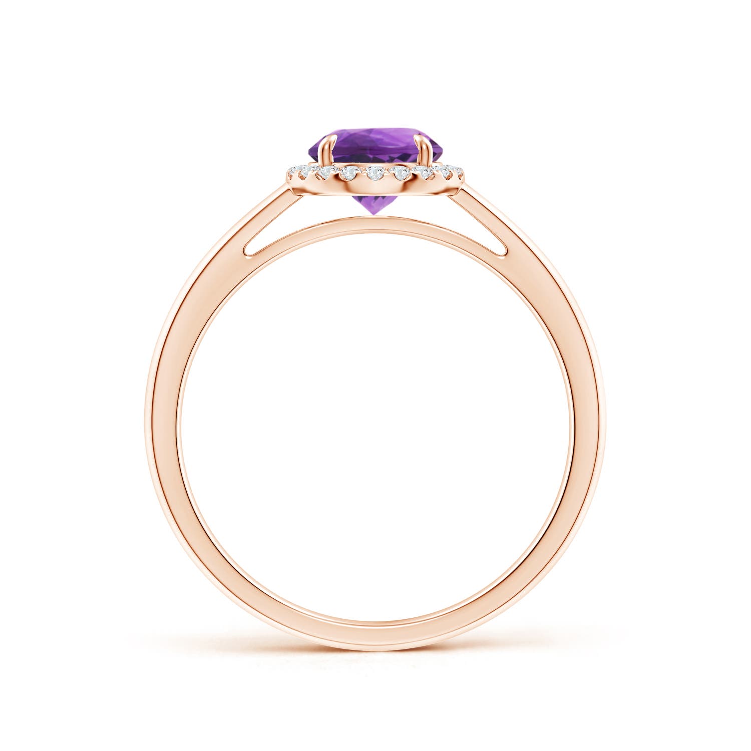 AAA - Amethyst / 0.9 CT / 14 KT Rose Gold