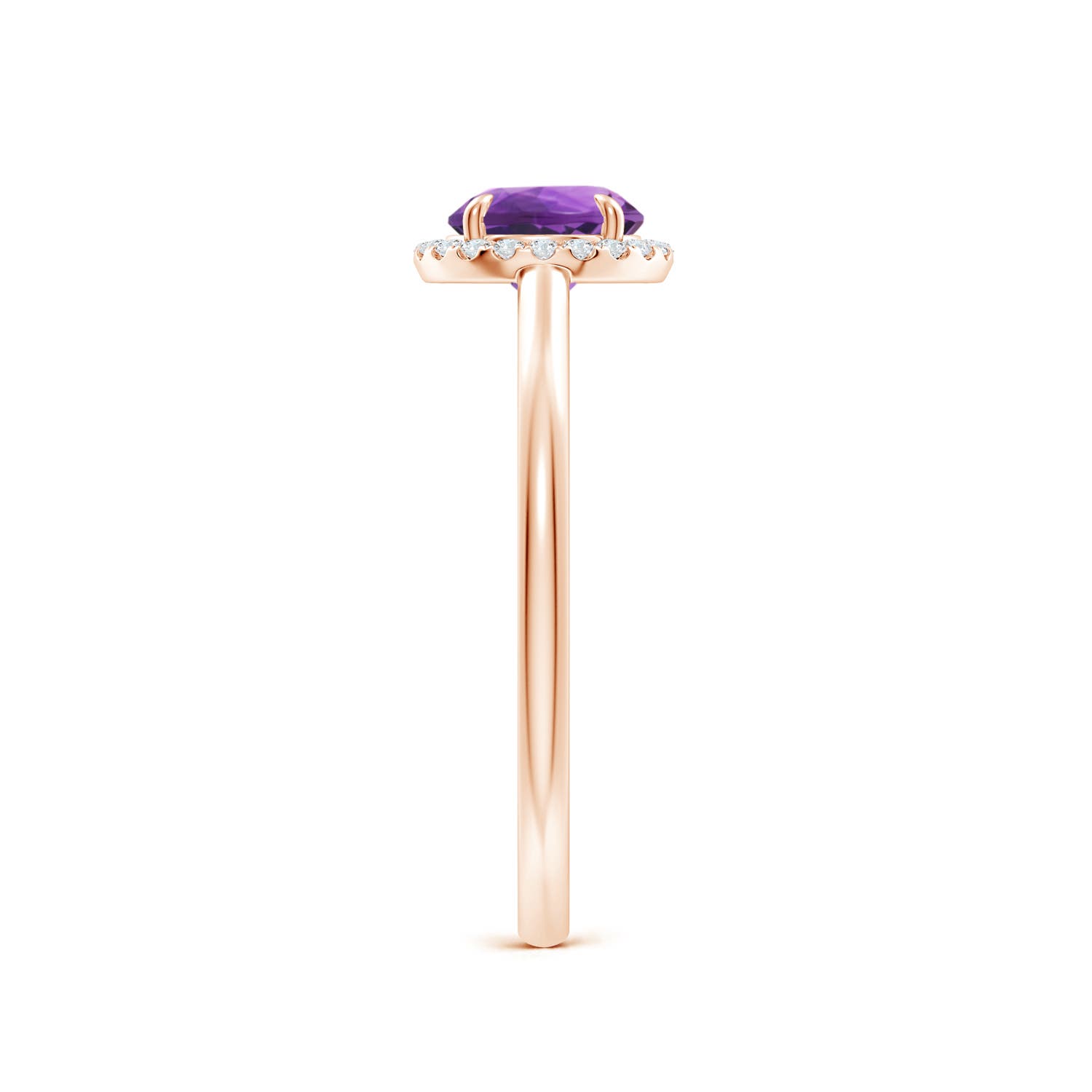 AAA - Amethyst / 0.9 CT / 14 KT Rose Gold