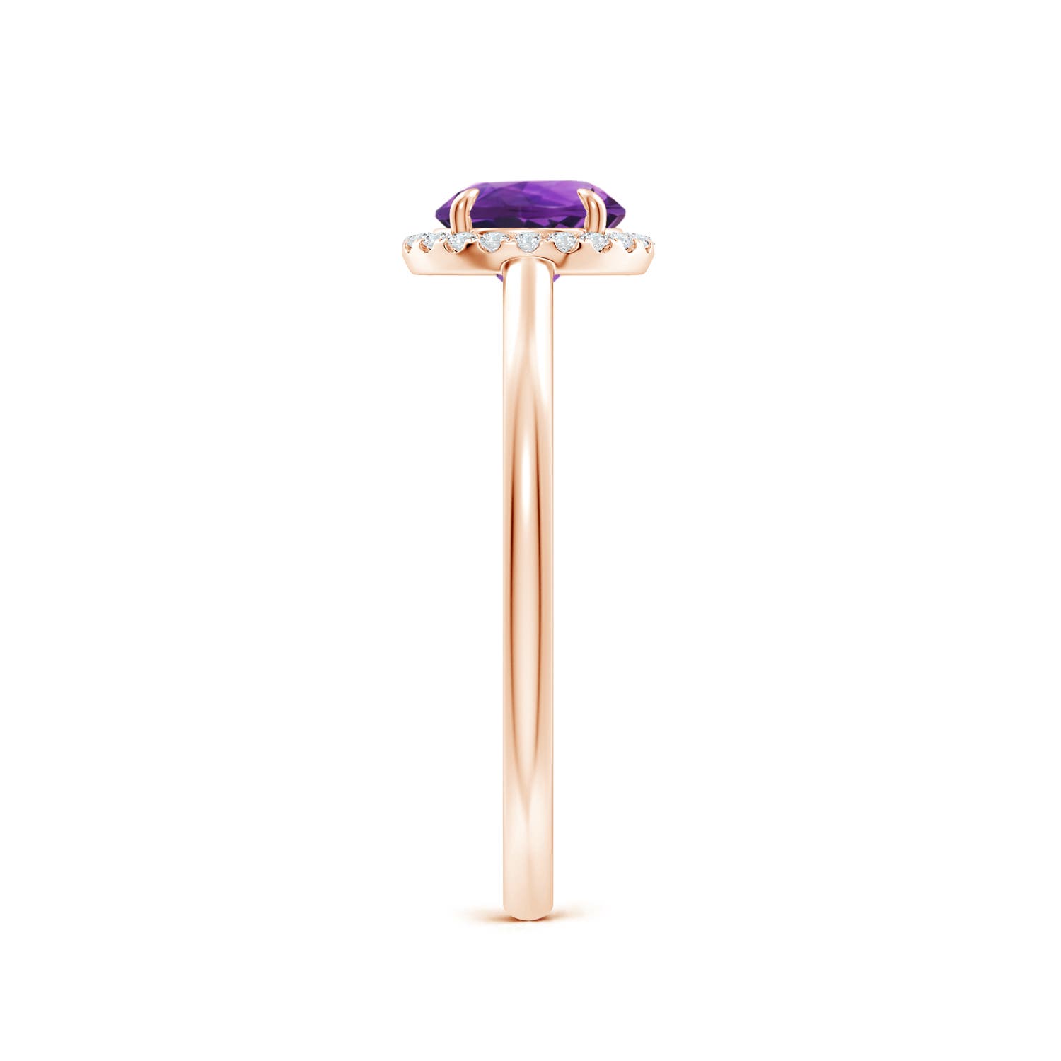 AAAA - Amethyst / 0.9 CT / 14 KT Rose Gold