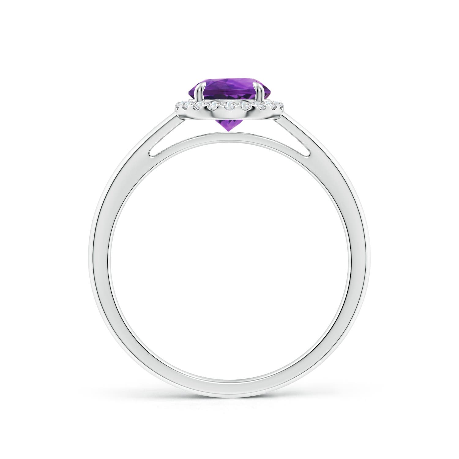 AAAA - Amethyst / 0.9 CT / 14 KT White Gold