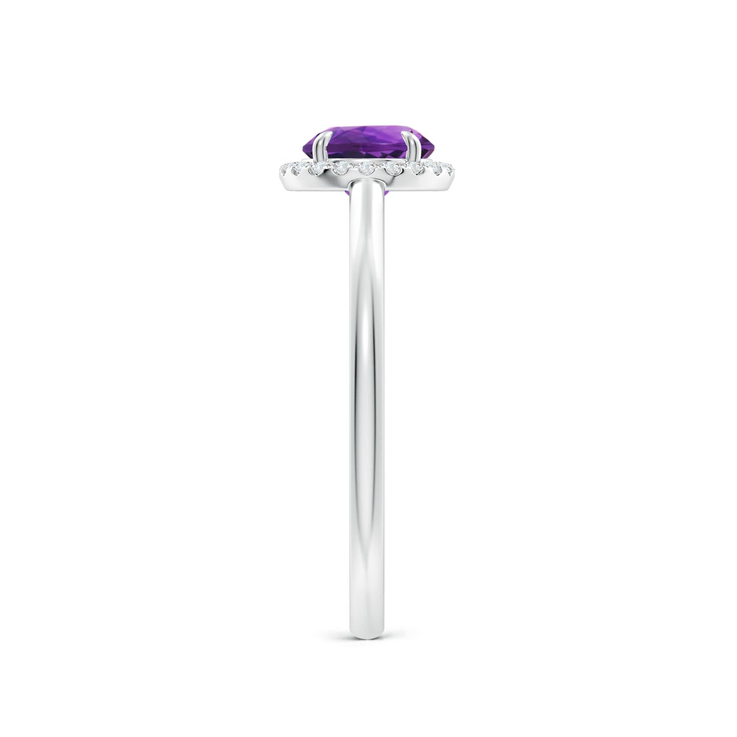 AAAA - Amethyst / 0.9 CT / 14 KT White Gold