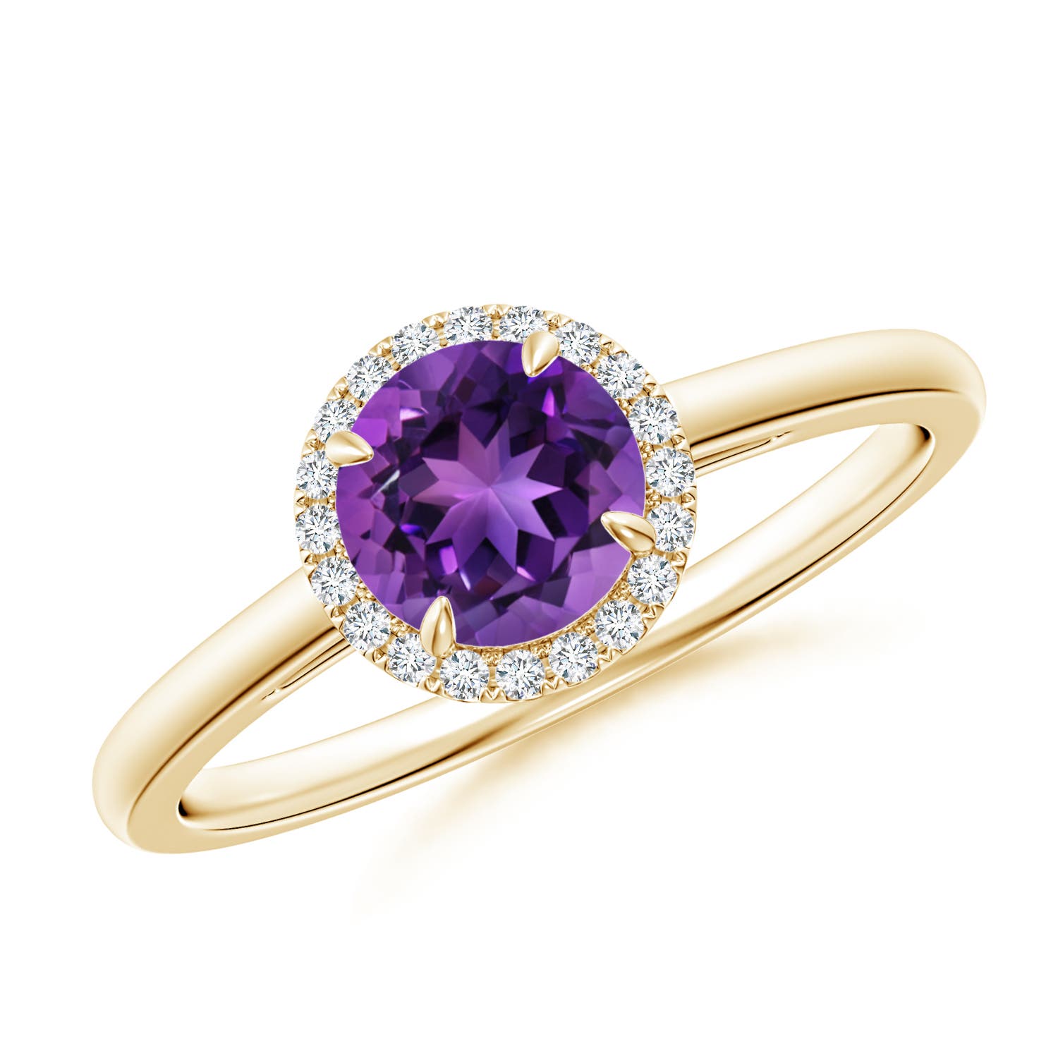 AAAA - Amethyst / 0.9 CT / 14 KT Yellow Gold