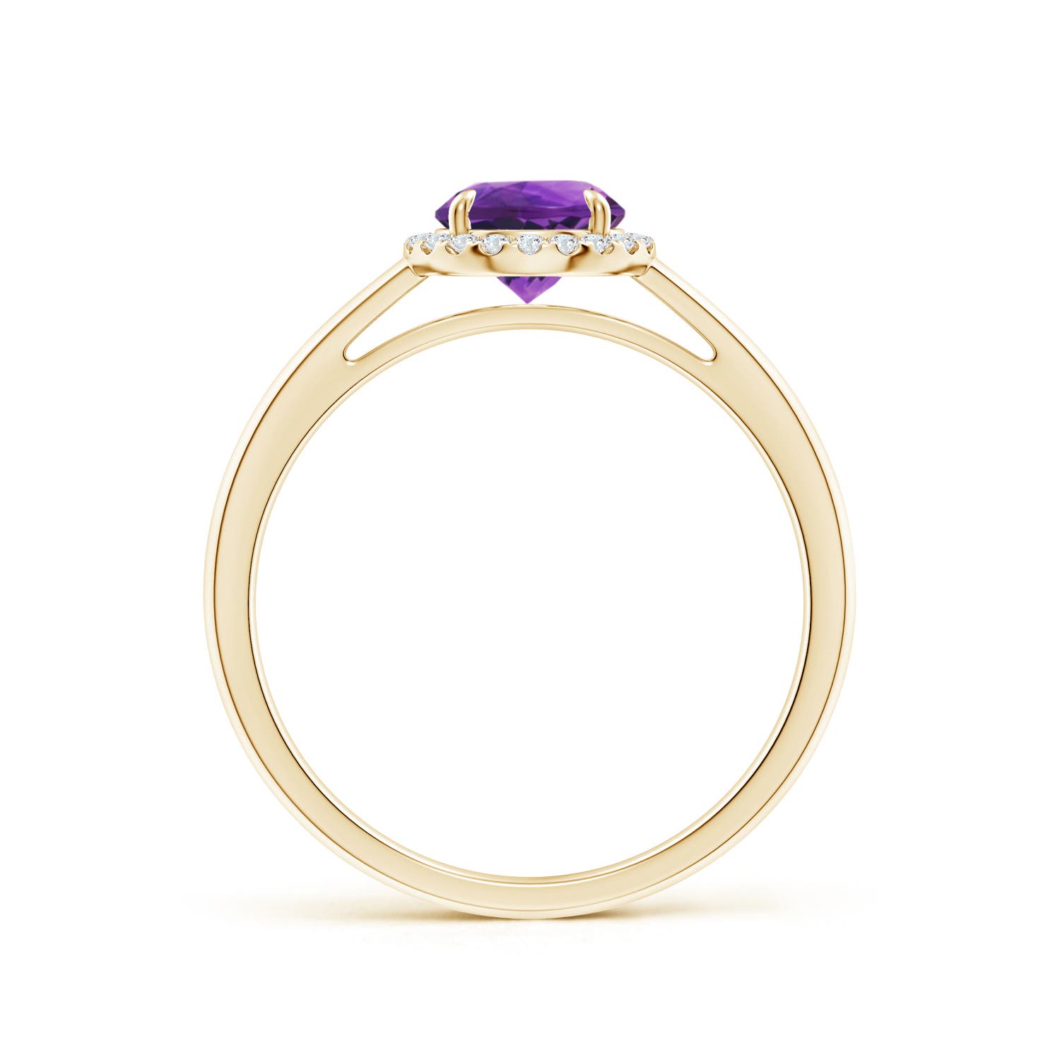 AAAA - Amethyst / 0.9 CT / 14 KT Yellow Gold