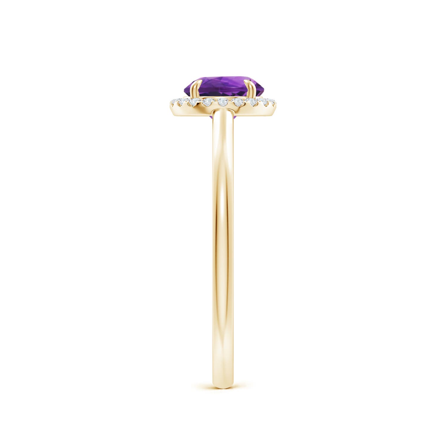 AAAA - Amethyst / 0.9 CT / 14 KT Yellow Gold