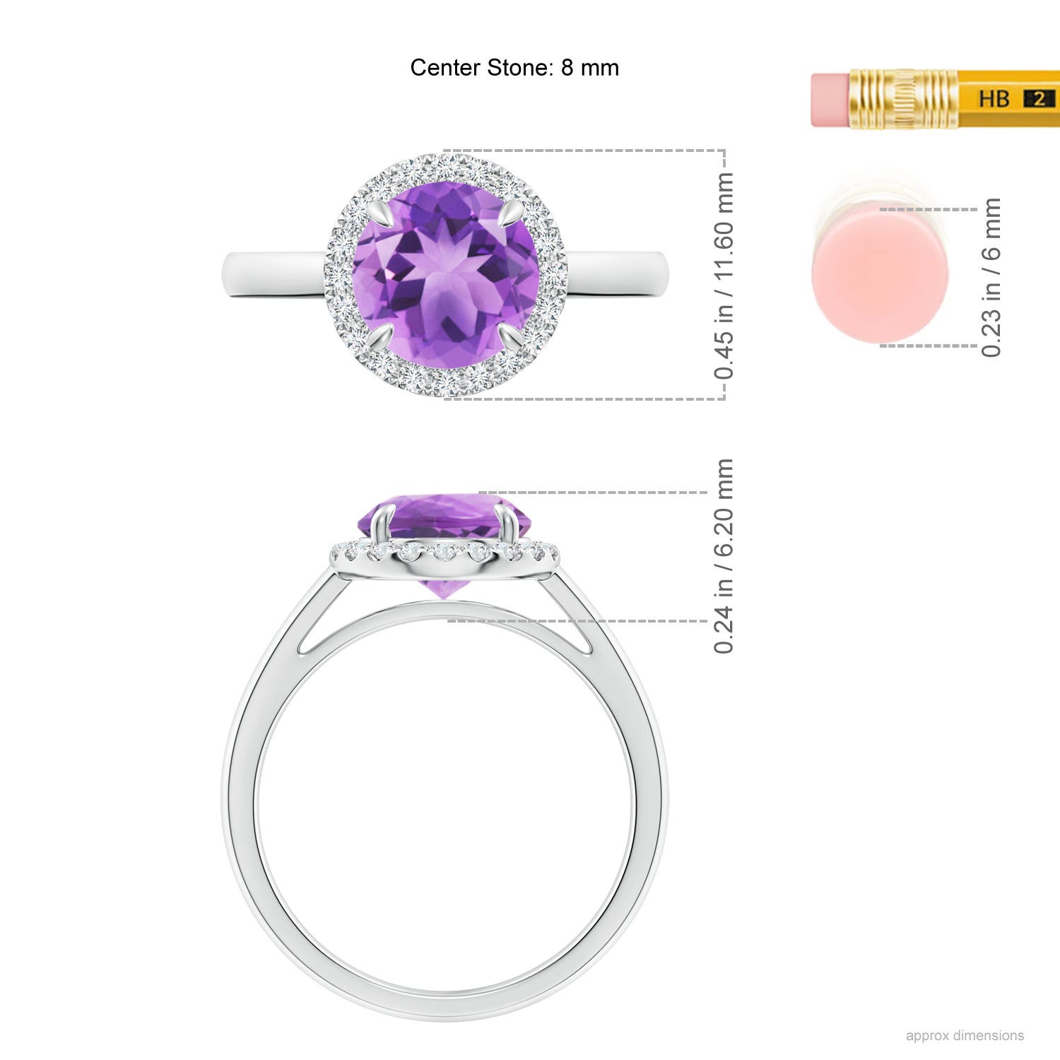 A - Amethyst / 1.86 CT / 14 KT White Gold