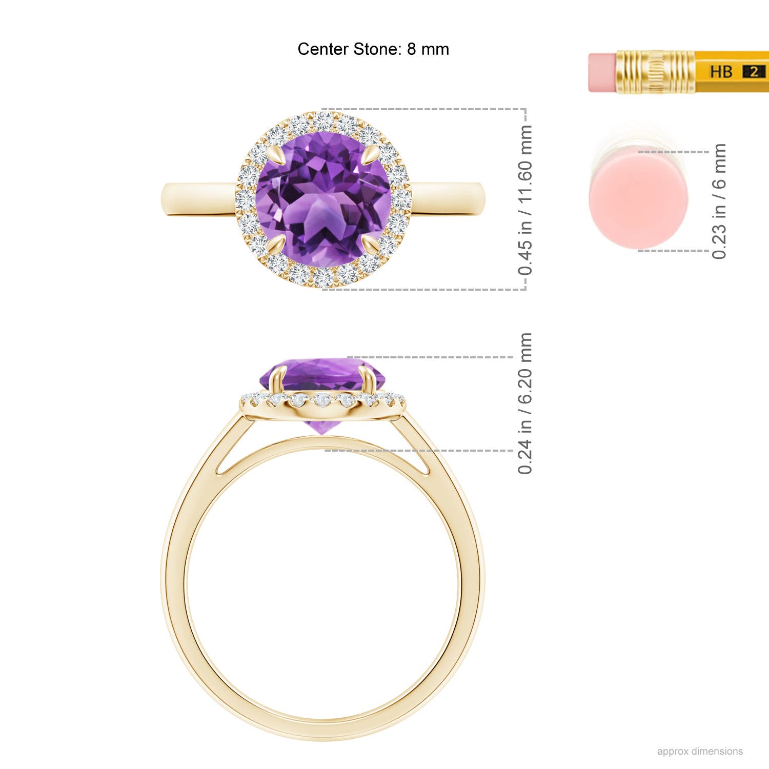 AA - Amethyst / 1.86 CT / 14 KT Yellow Gold