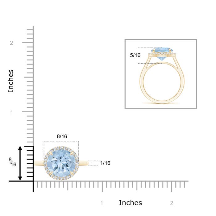 AA - Aquamarine / 3.37 CT / 14 KT Yellow Gold