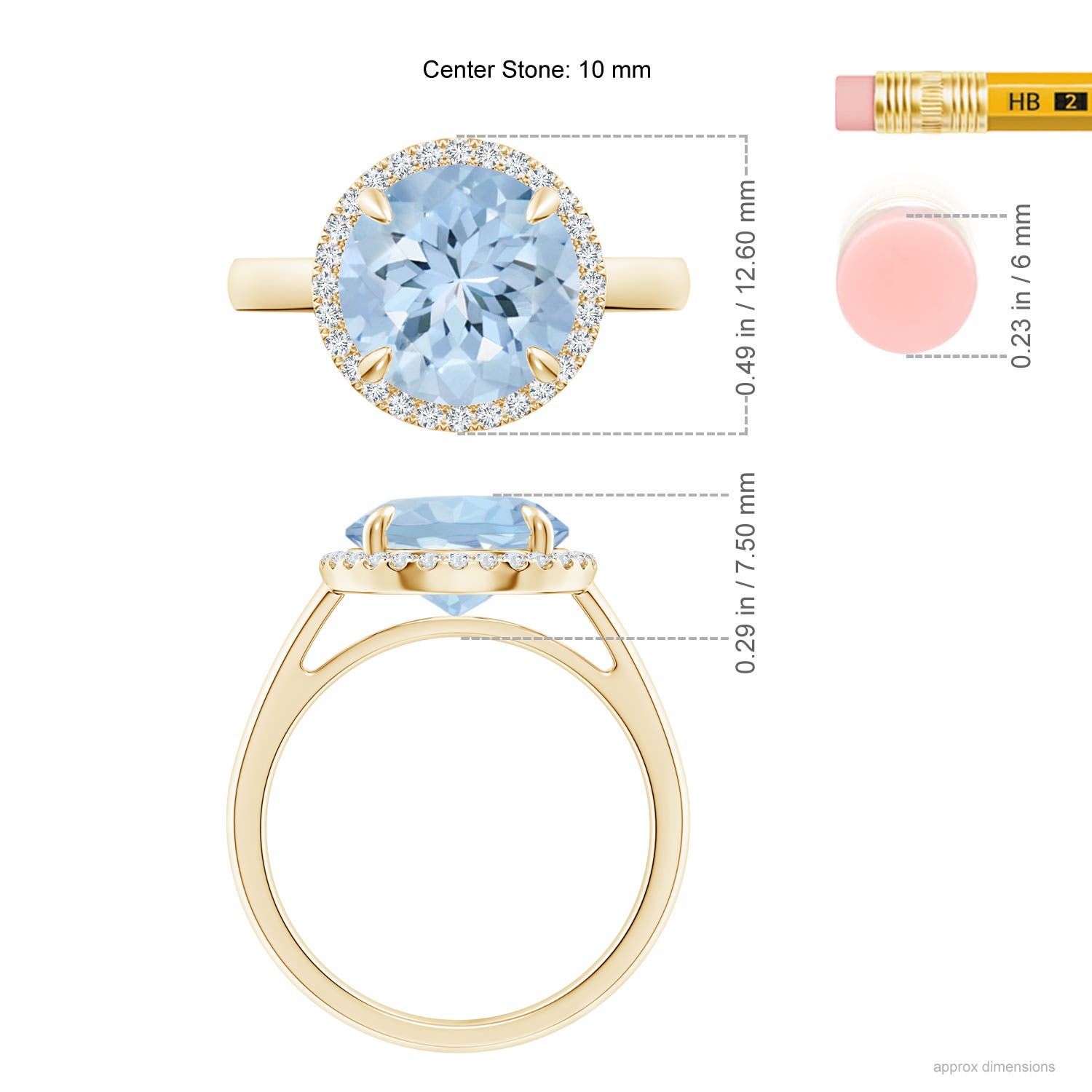 AA - Aquamarine / 3.37 CT / 14 KT Yellow Gold