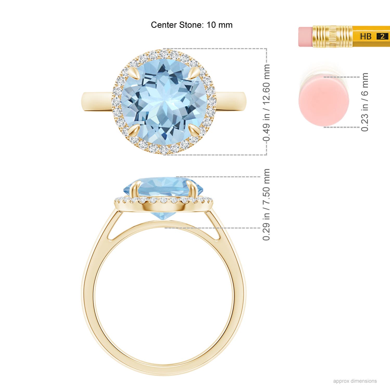 AAA - Aquamarine / 3.37 CT / 14 KT Yellow Gold