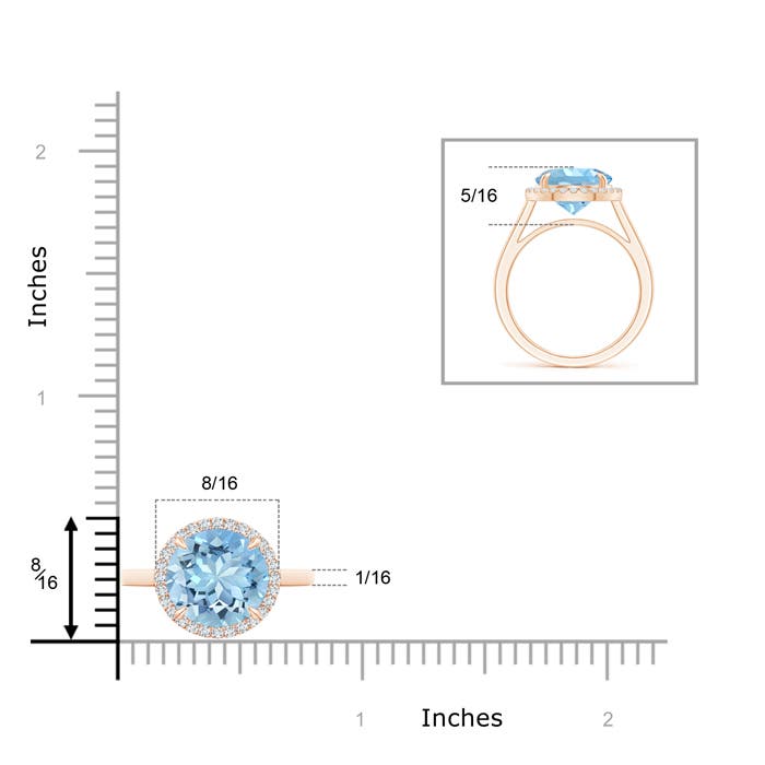 AAAA - Aquamarine / 3.37 CT / 14 KT Rose Gold