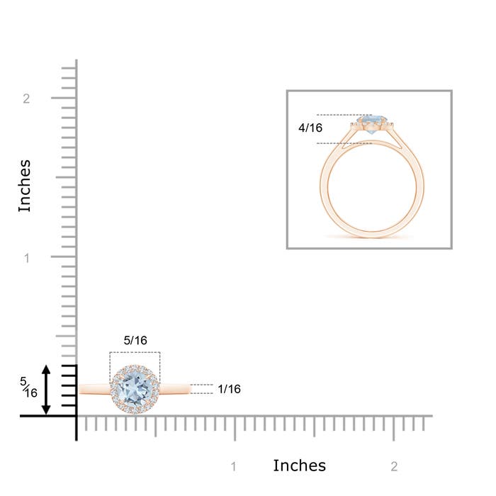 A - Aquamarine / 0.82 CT / 14 KT Rose Gold