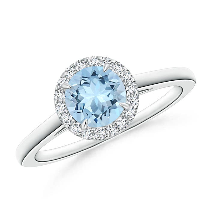 AAA - Aquamarine / 0.82 CT / 14 KT White Gold