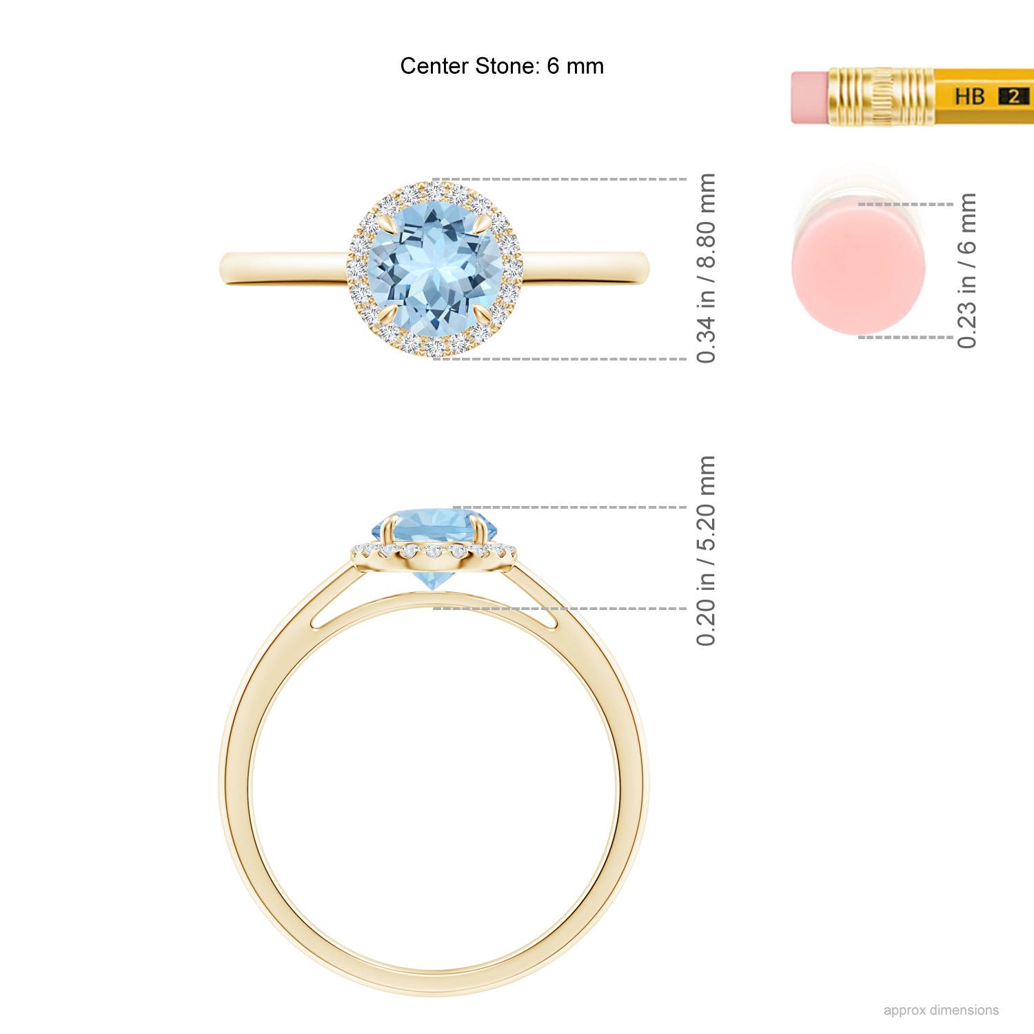 AAA - Aquamarine / 0.82 CT / 14 KT Yellow Gold