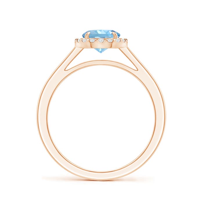 AAAA - Aquamarine / 0.82 CT / 14 KT Rose Gold