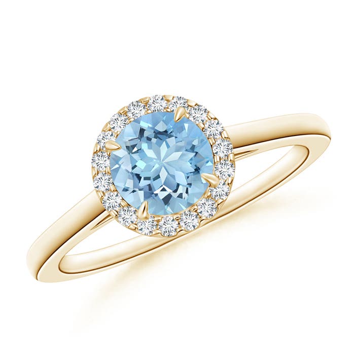 AAAA - Aquamarine / 0.82 CT / 14 KT Yellow Gold