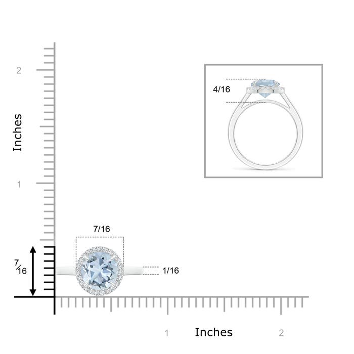 A - Aquamarine / 1.76 CT / 14 KT White Gold