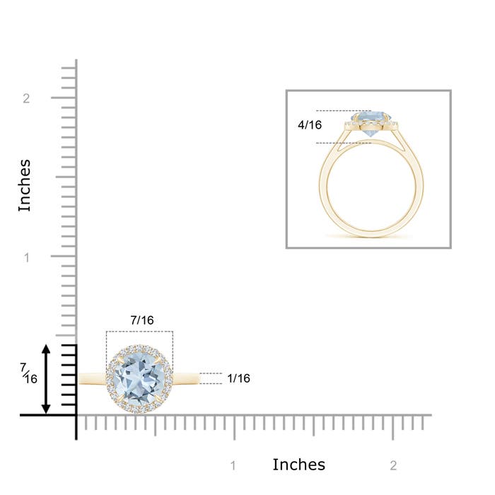 A - Aquamarine / 1.76 CT / 14 KT Yellow Gold