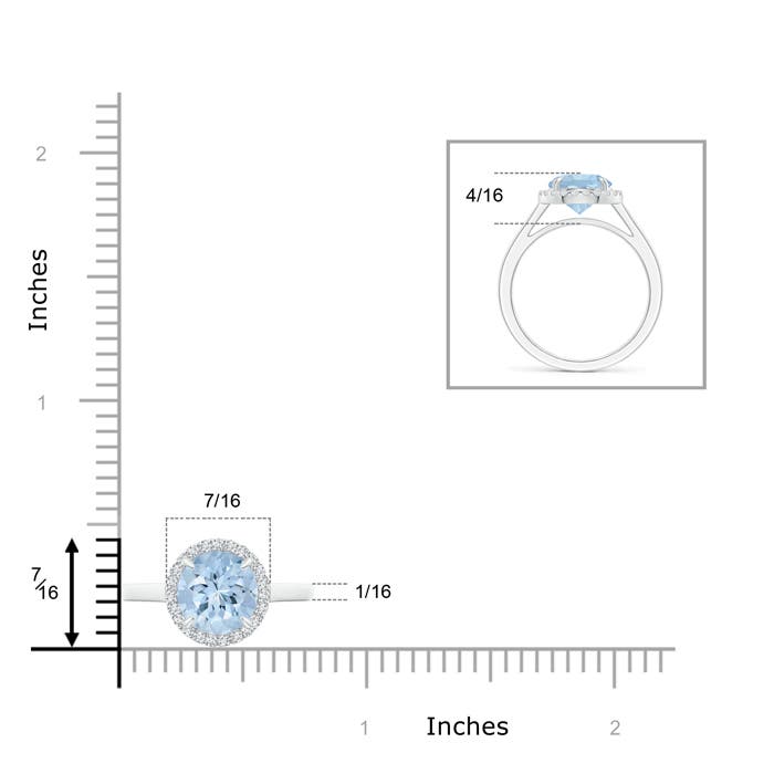 AA - Aquamarine / 1.76 CT / 14 KT White Gold