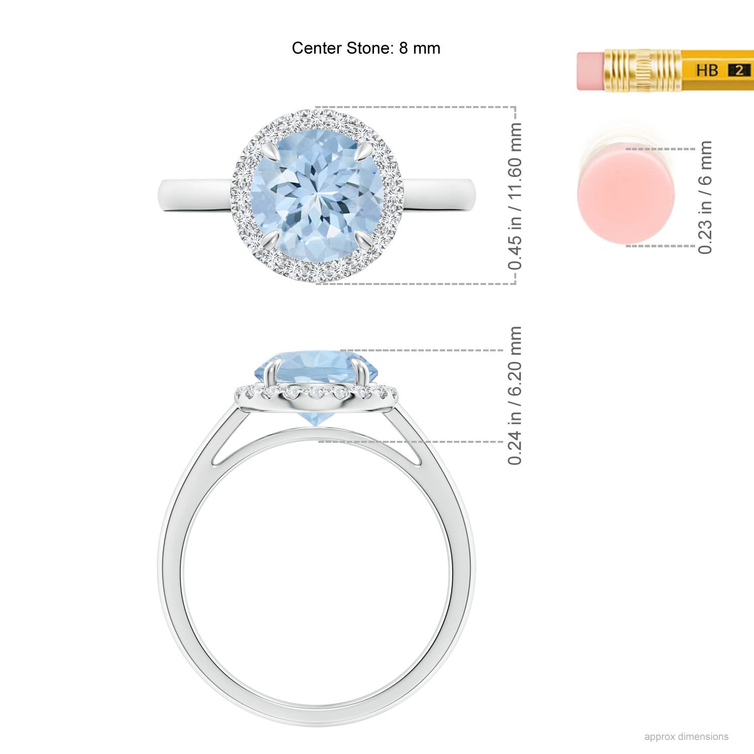 AA - Aquamarine / 1.76 CT / 14 KT White Gold